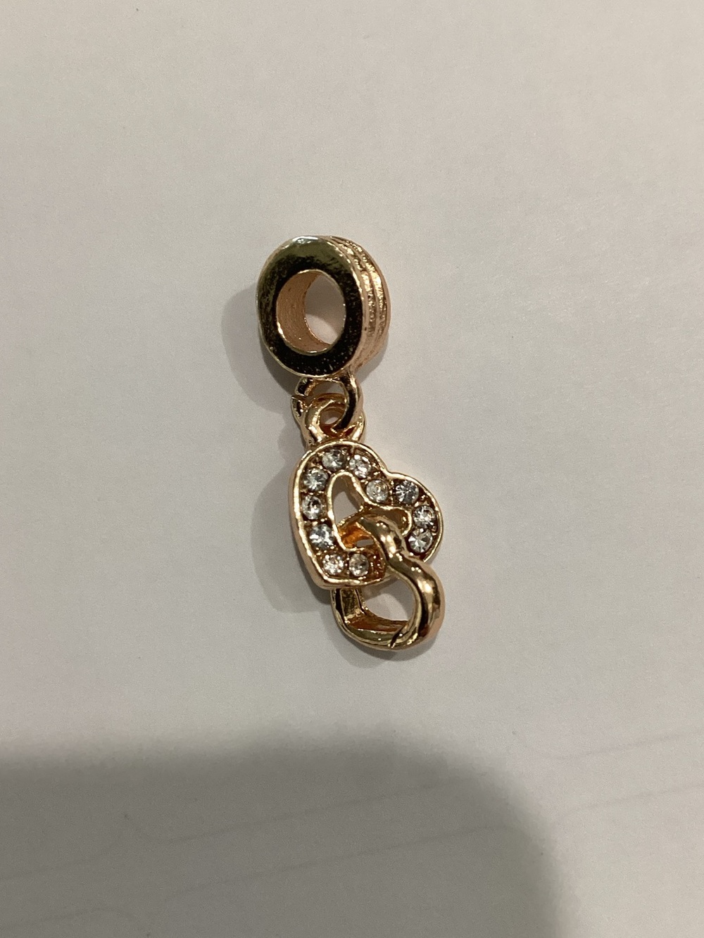 Gold‎ Heart Link Charm Pendant